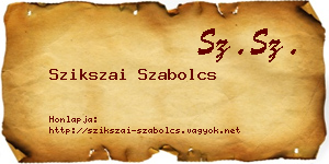 Szikszai Szabolcs névjegykártya